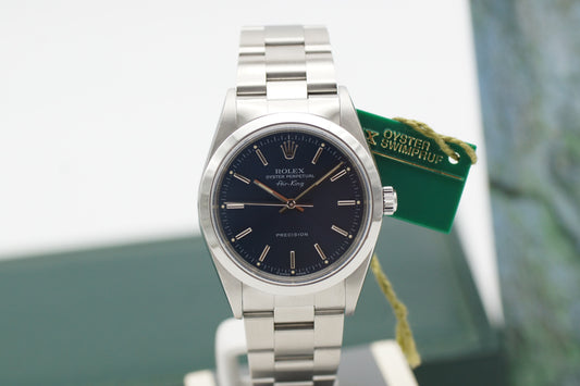 Rolex Air-King Precision 14000 Blau Full-Set 1999