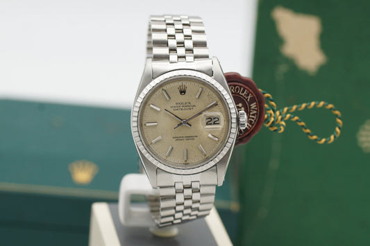 Rolex Datejust 1603 Silber Full-Set 1968
