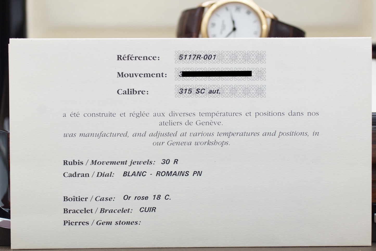 Patek Philippe Calatrava 5117R-001 Roségold Full-Set 2003
