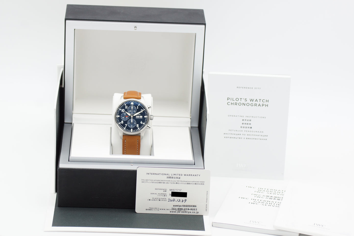 IWC Pilot Watch Chronograph "Le Petit Prince" Nachblau IW377717 Full-Set 2018