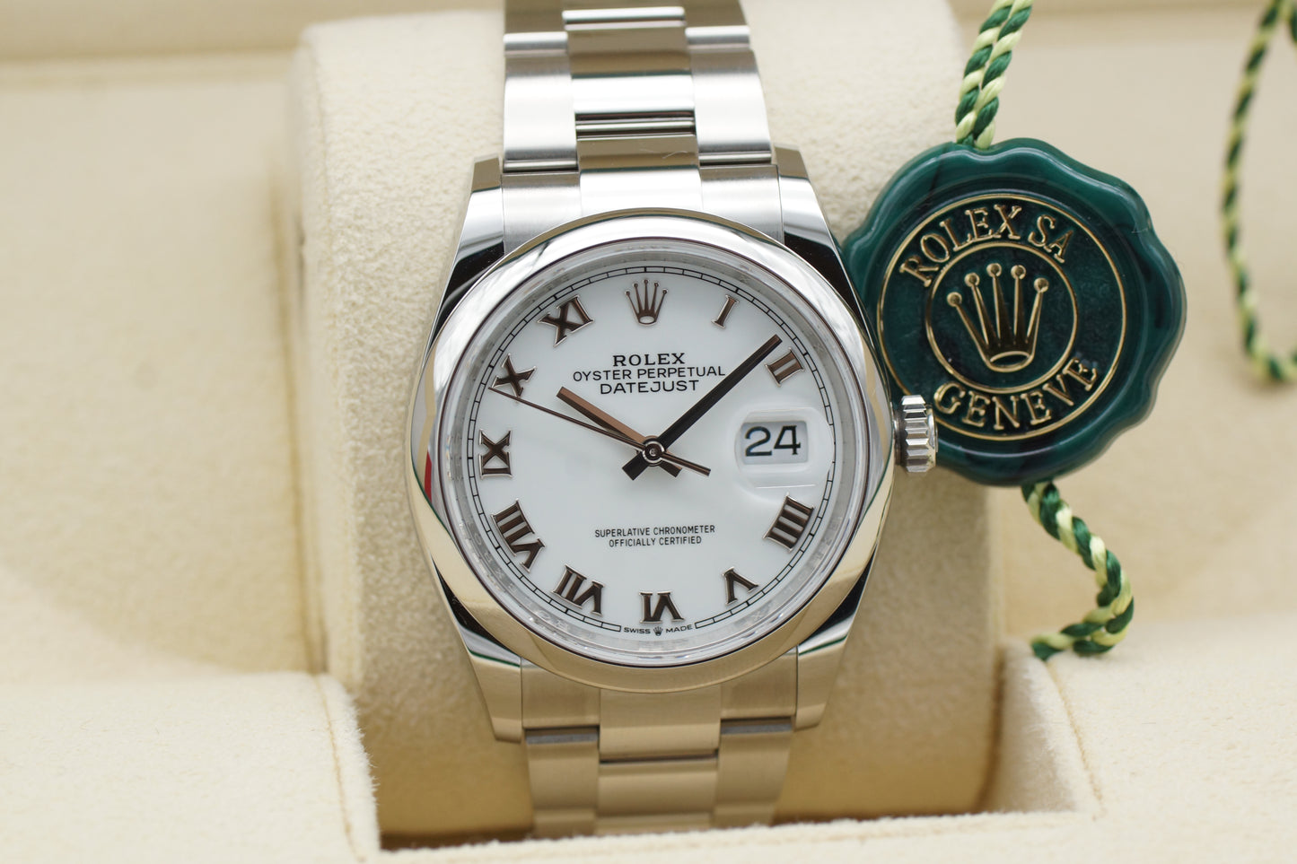 Rolex Oyster Datejust 36 126200 Weiß Full-Set 2023