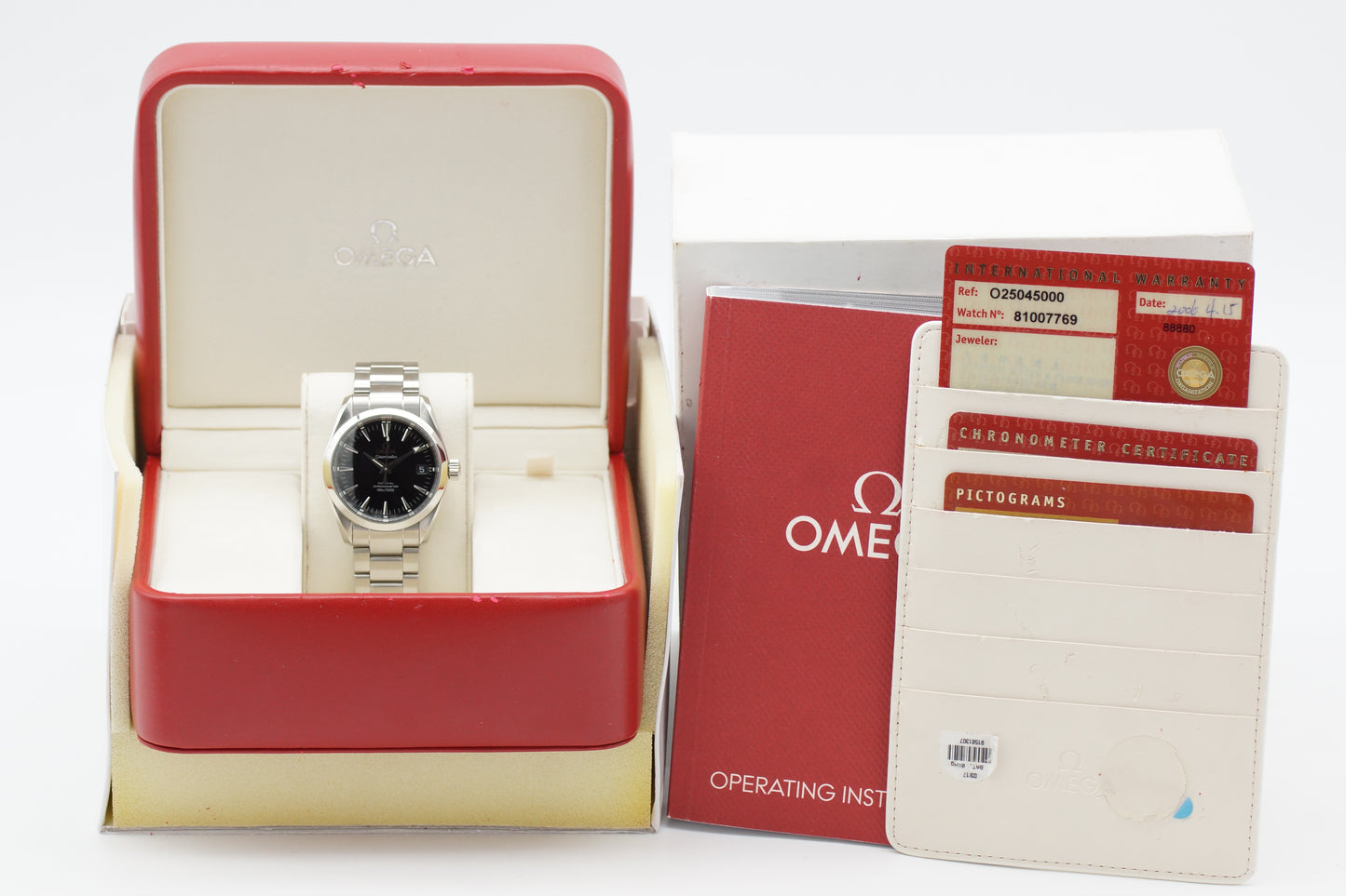 Omega Seamaster Aqua Terra Co-Axial 2504.50 Schwarz Full-Set 2006