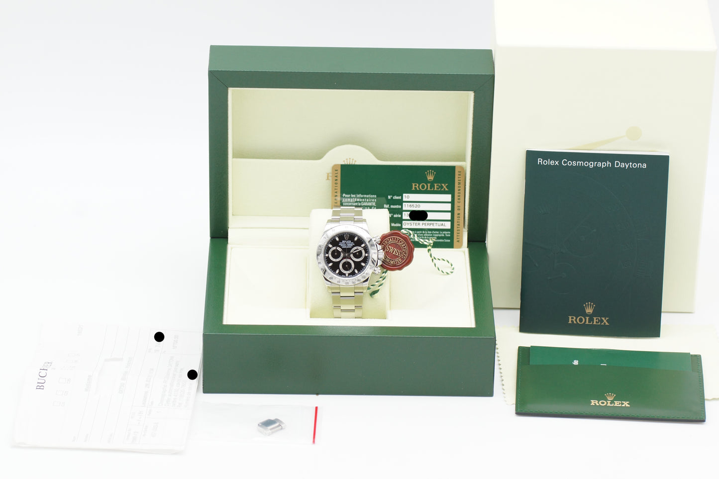 Rolex Daytona 116520 Schwarz Full-Set 2011 unpoliert Erstkaufrechnung