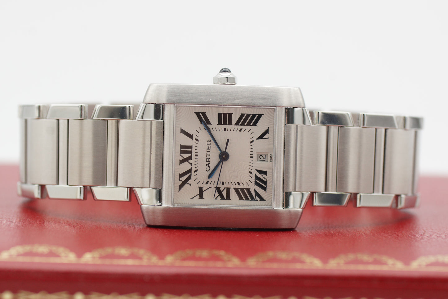 Cartier Tank Française W51002Q3 Silber Box