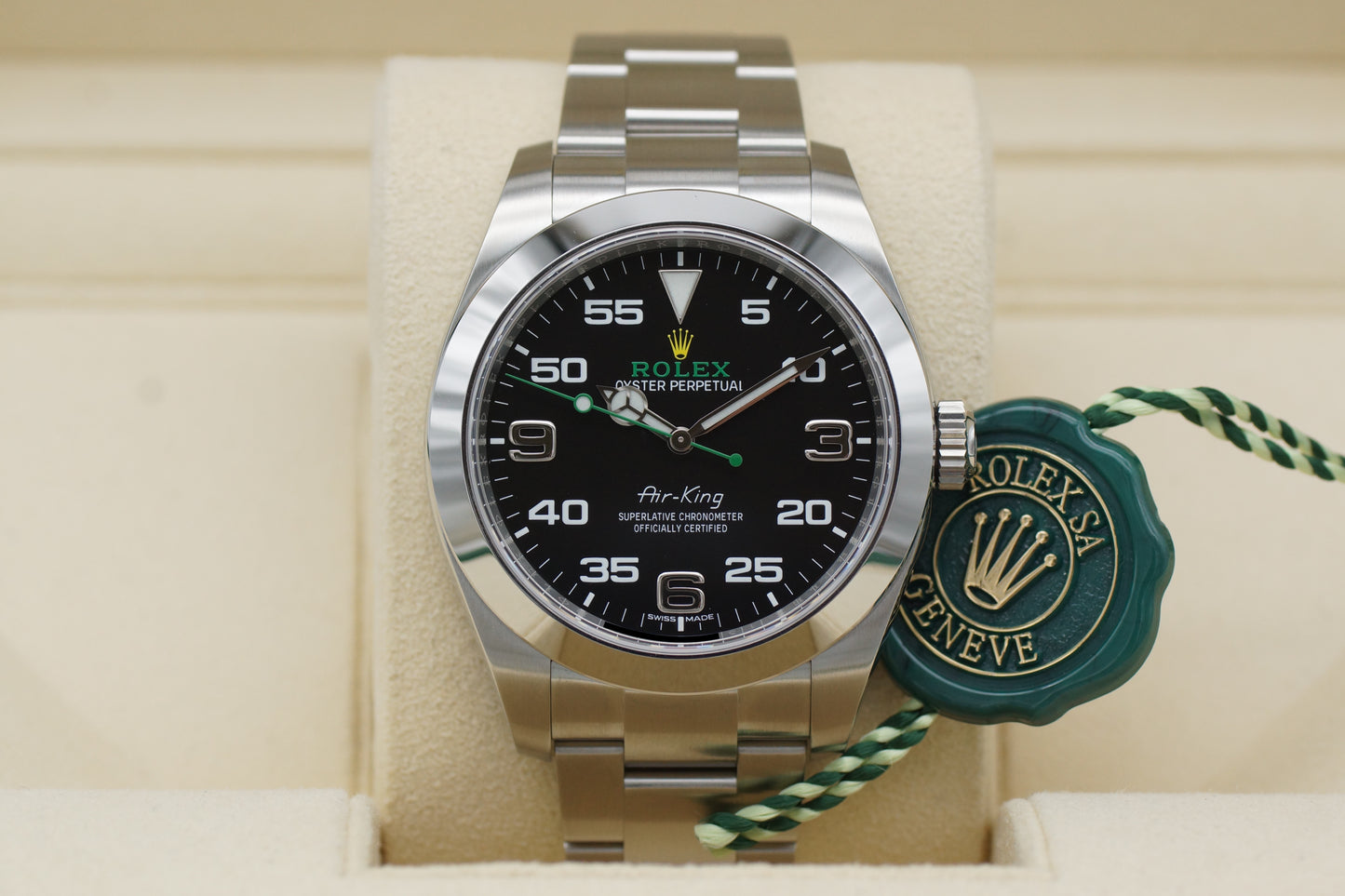 Rolex Air King 116900 40mm Schwarz Full-Set 2020 Neu DE