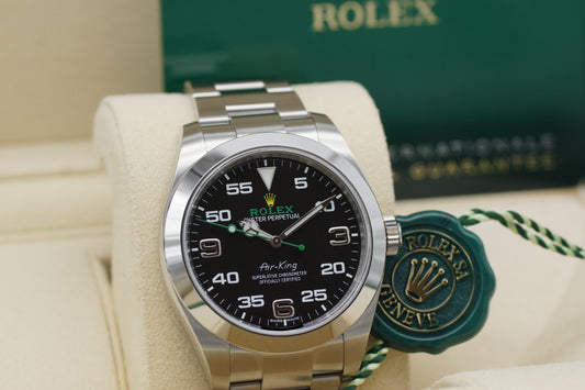 Rolex Air King 116900 40mm Schwarz Full-Set 2020 Neu DE