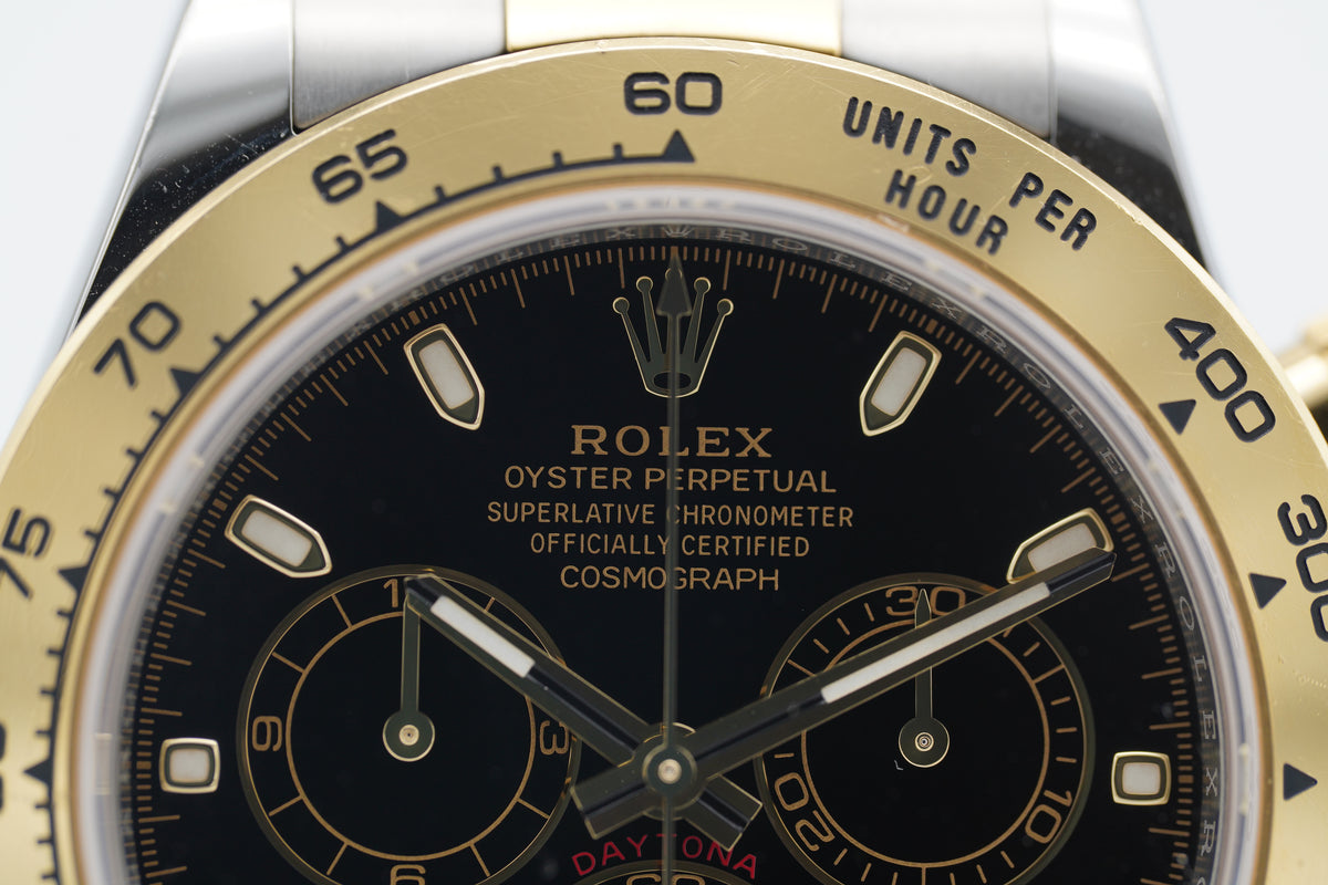 Rolex Cosmograph Daytona Schwarz 116503 Gelbgold Full-Set 2022 (LC100)