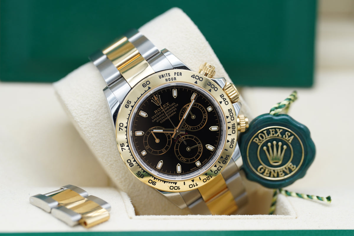 Rolex Cosmograph Daytona Schwarz 116503 Gelbgold Full-Set 2022 (LC100)