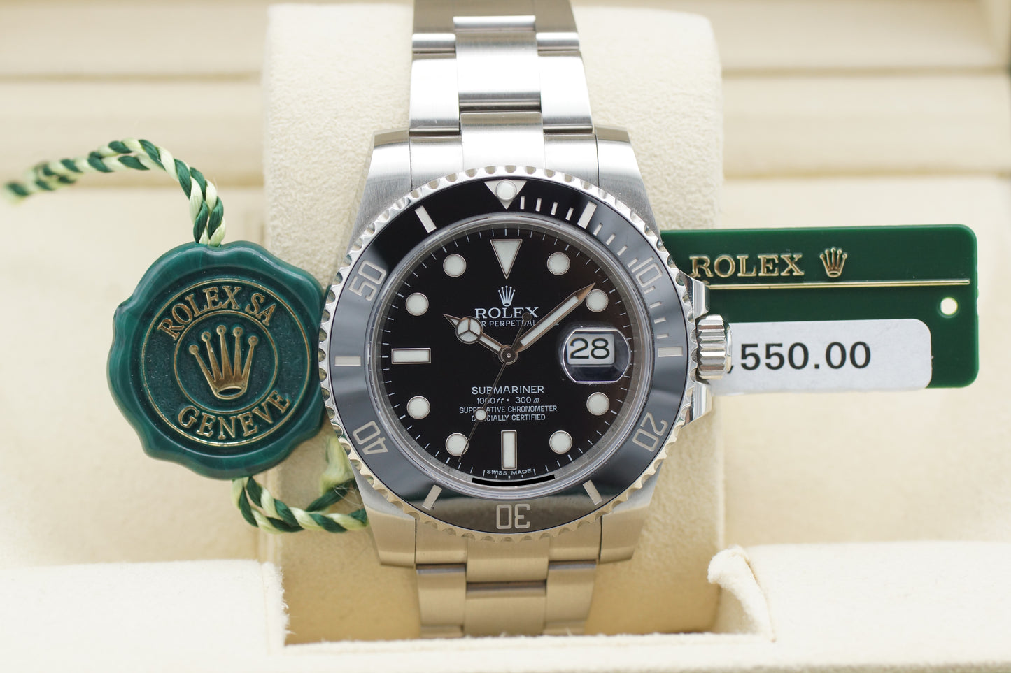 Rolex Submariner Date 116610LN Schwarz Full-Set 2015