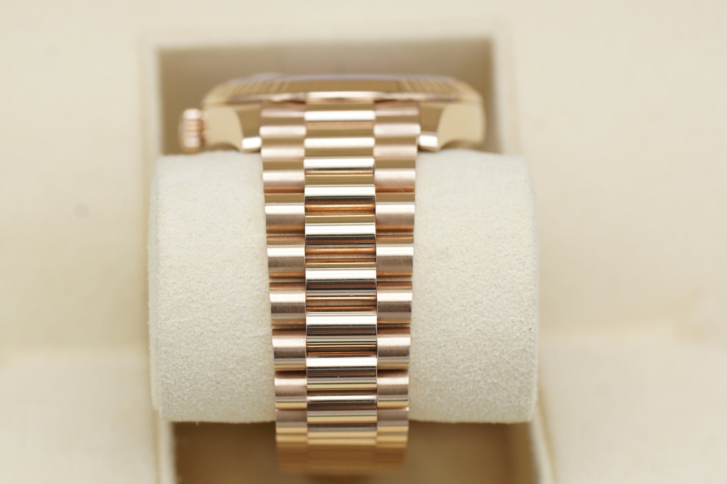 Rolex Day-Date 40 Roségold 228235 Olive Full-Set 2018