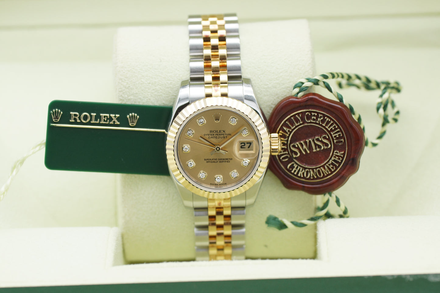 Rolex Lady-Datejust 26 179173G Gold Diamant Full-Set 2010