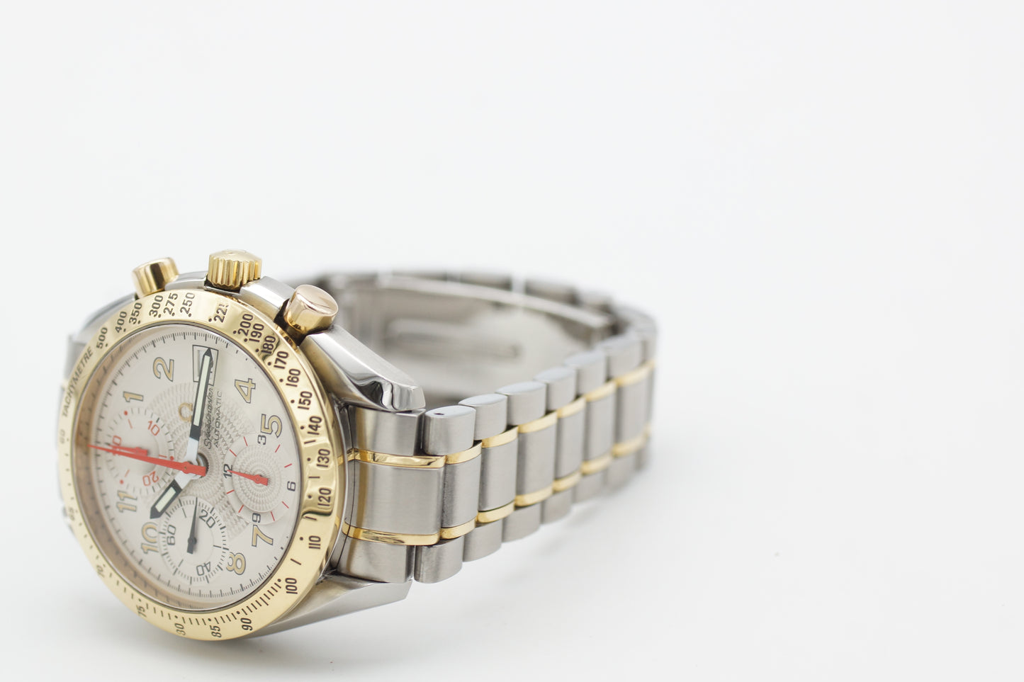Omega Speedmaster Date Bicolor 3313.33 Weiß 1997 Full-Set