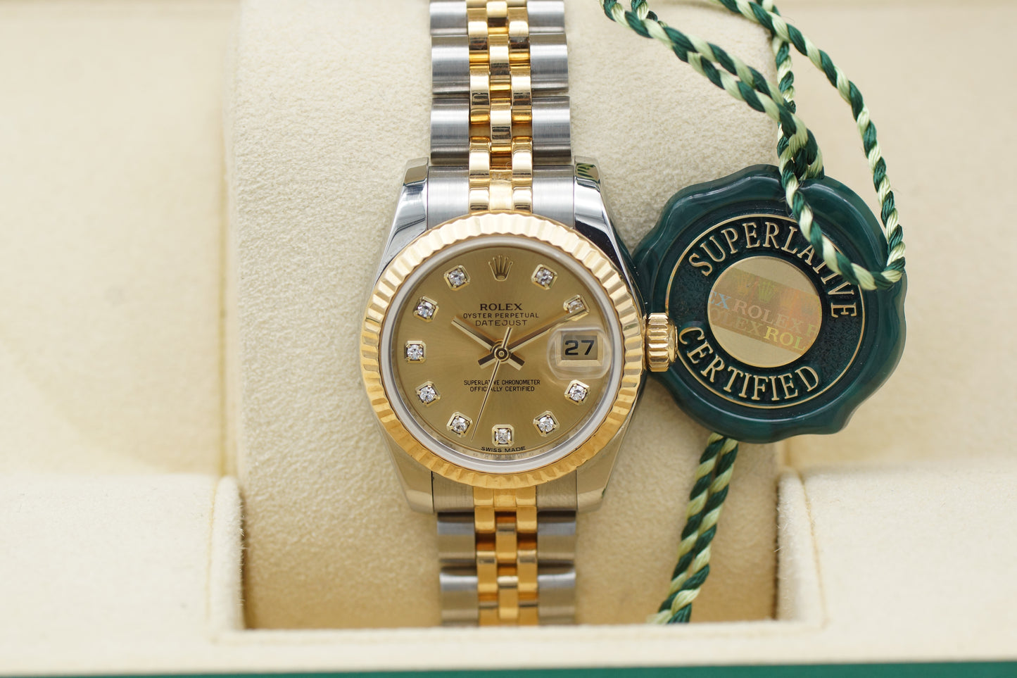Rolex Lady-Datejust 26 179173G Gold Diamant Full-Set 2016
