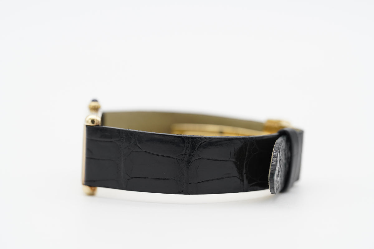 Cartier Tank Vermeil Vergoldet 590005 Papiere 1994