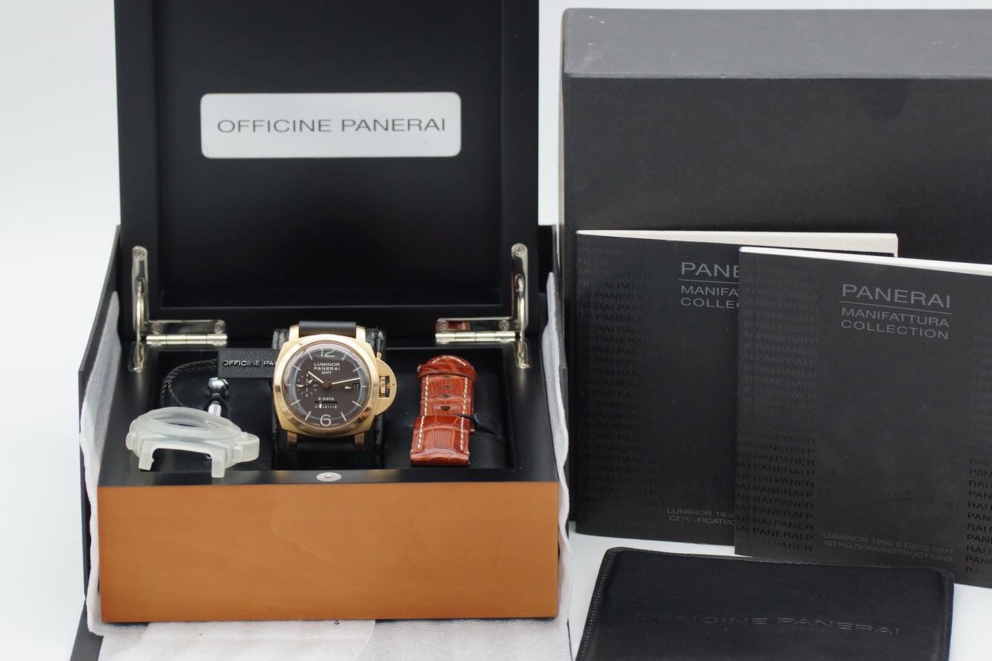 Panerai Luminor 1950 8 Days GMT PAM00289 Gold Full-Set 2010
