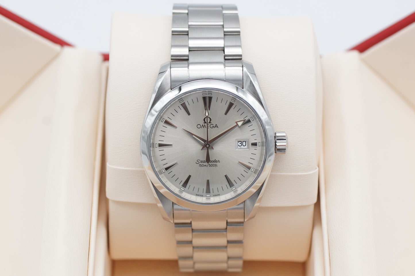 Omega Seamaster Aqua Terra Quarz 2518.30 Silber Box 2009