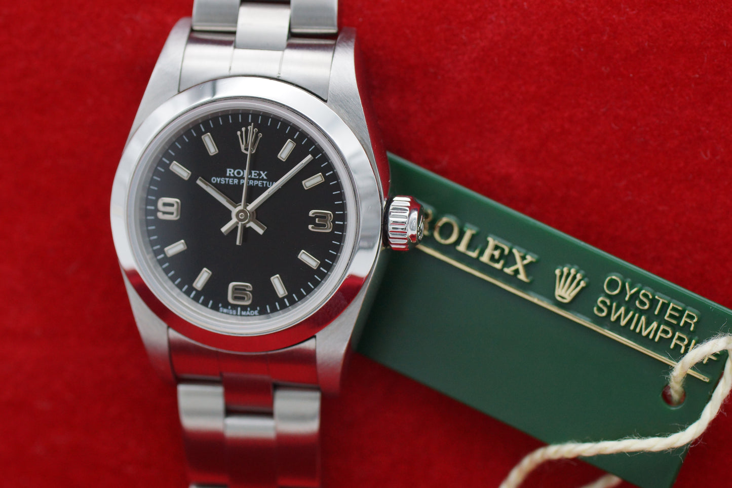 Rolex Lady Oyster Perpetual 76080 Schwarz Full-Set 2006