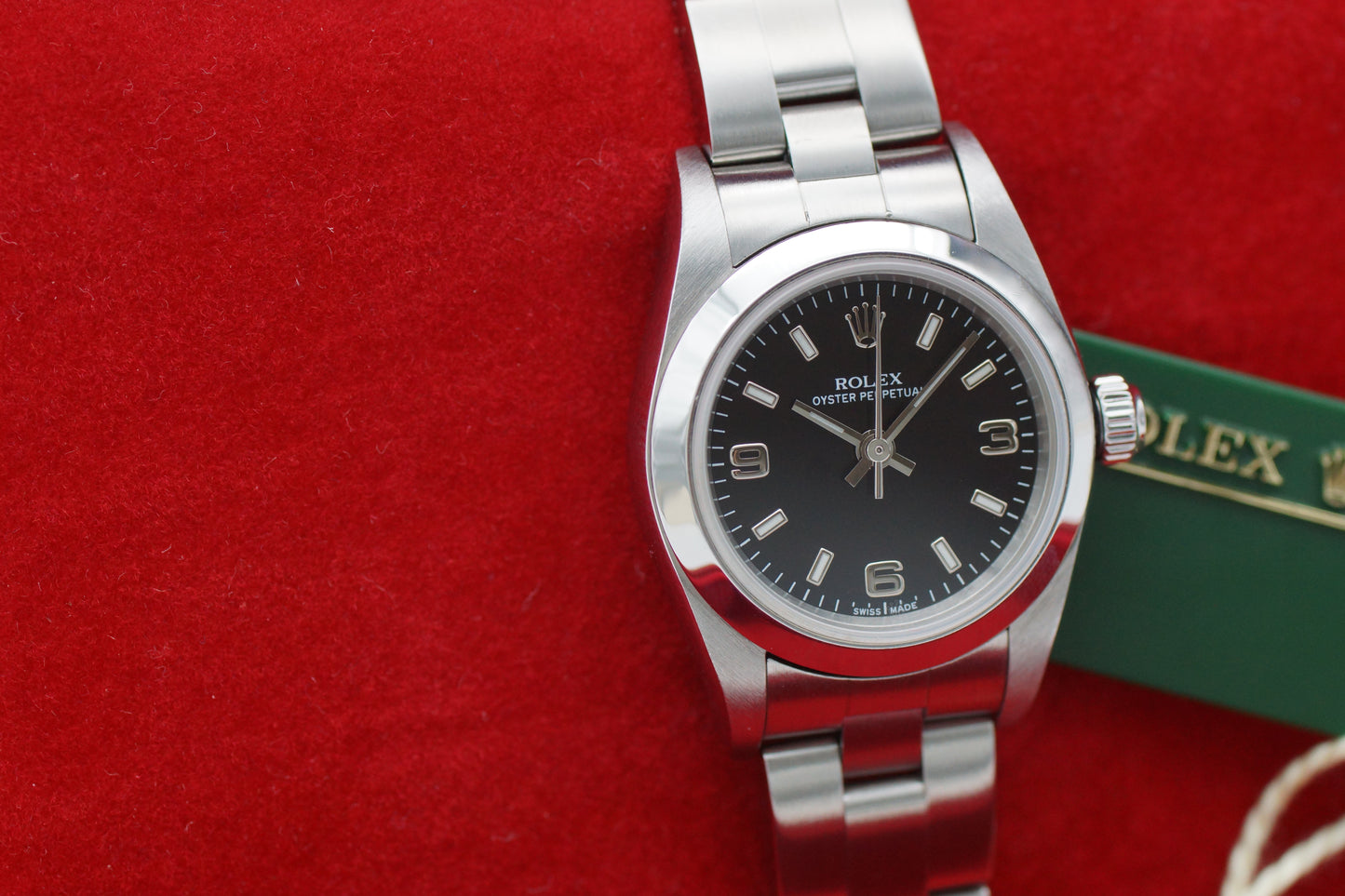 Rolex Lady Oyster Perpetual 76080 Schwarz Full-Set 2006
