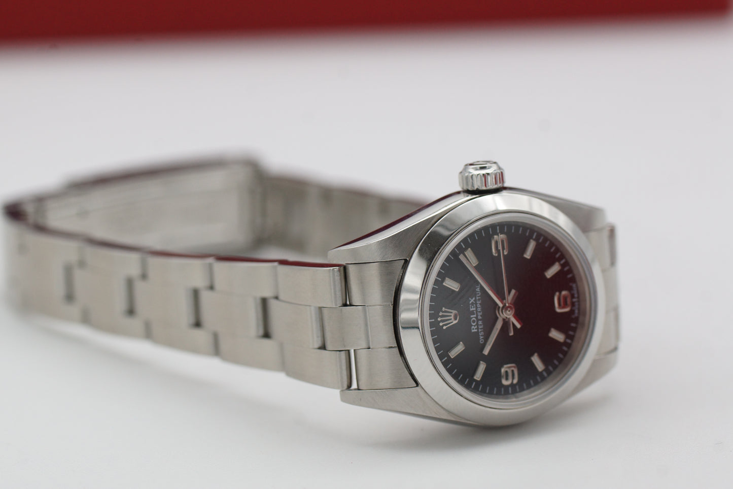 Rolex Lady Oyster Perpetual 76080 Schwarz Full-Set 2006