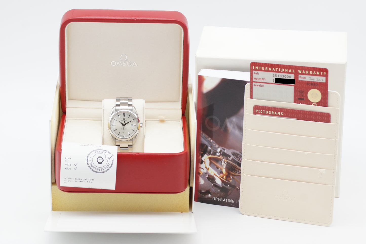 Omega Seamaster Aqua Terra 150 Silber 2518.30 2007 Full-Set