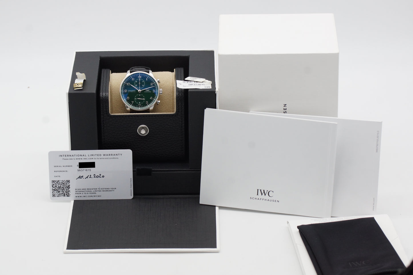 IWC Portugieser Chronograph IW371615 Grün Automatik Full-Set 2020