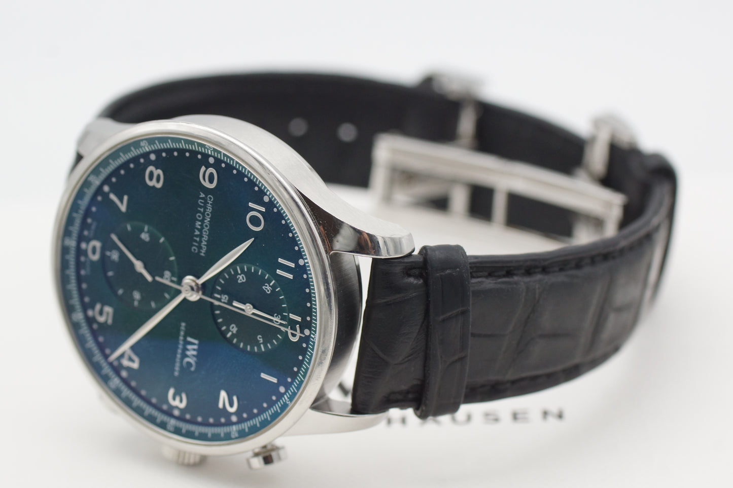 IWC Portugieser Chronograph IW371615 Grün Automatik Full-Set 2020