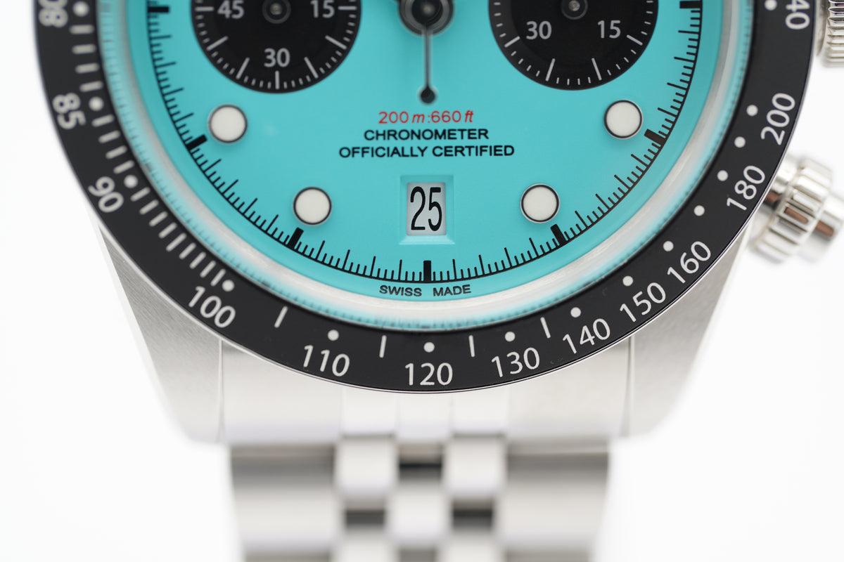 Tudor Black Bay Chrono 79360N Blue Flamingo Türkis Full-Set 2025