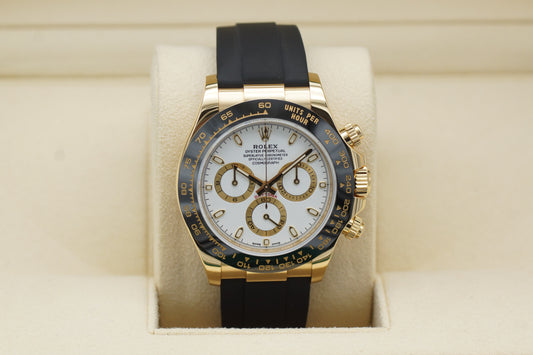 Rolex Cosmograph Daytona 116518LN Weiß Gelbgold 2022