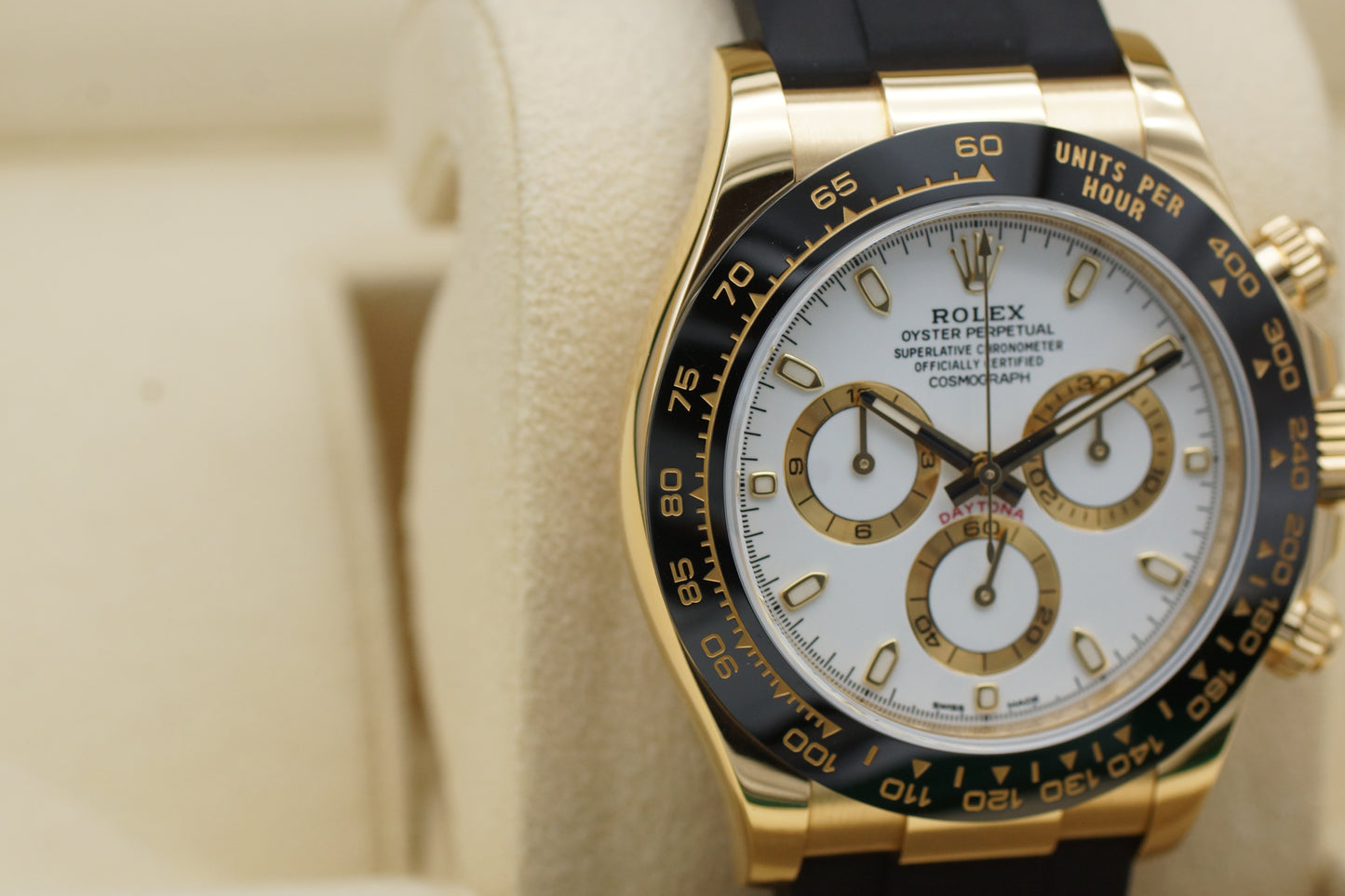 Rolex Cosmograph Daytona 116518LN Weiß Gelbgold 2022
