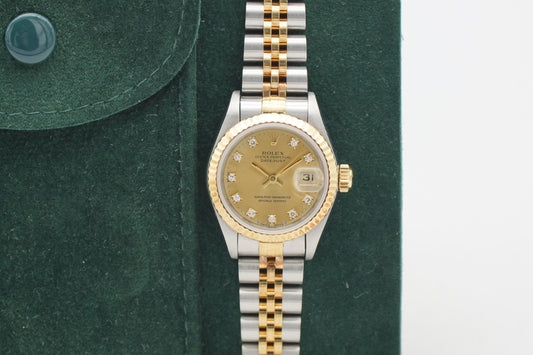 Rolex Lady-Datejust 26 69173G Diamantblatt Papiere 1994