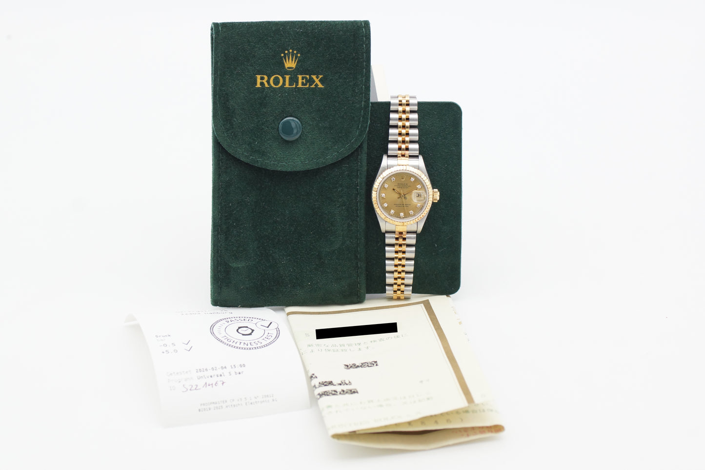 Rolex Lady-Datejust 26 Bicolor 69173G Diamantblatt Papiere 1994