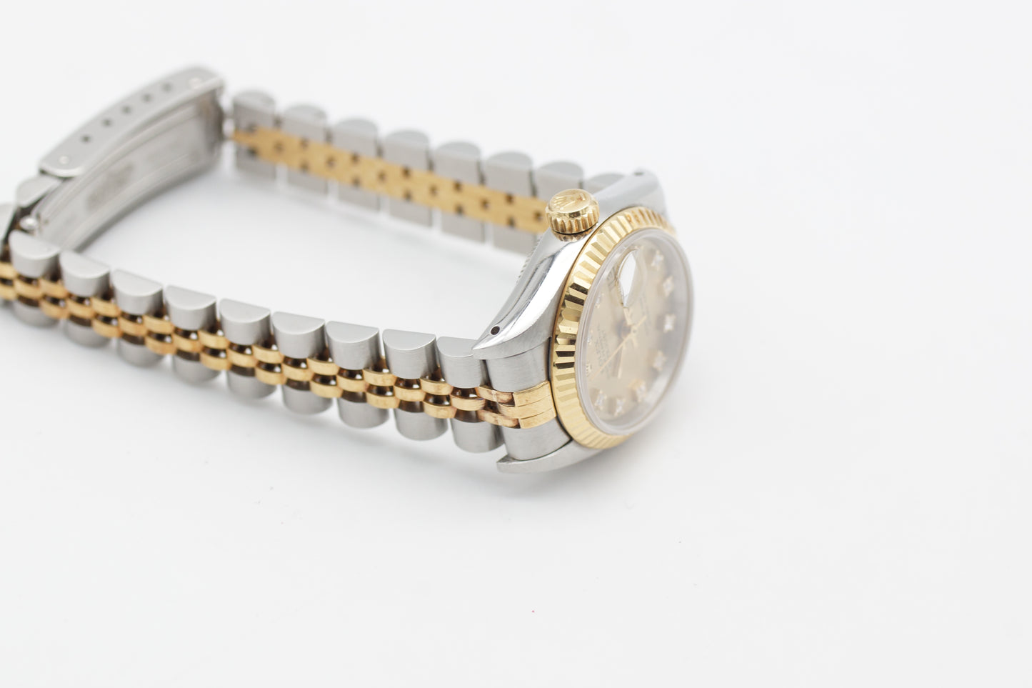 Rolex Lady-Datejust 26 Bicolor 69173G Diamantblatt Papiere 1994