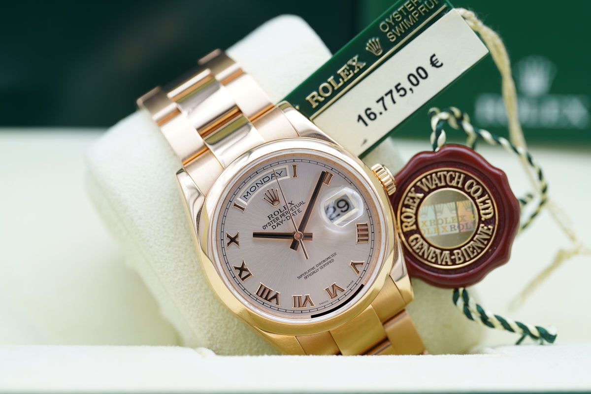 Rolex Day-Date 36 Roségold 118205 Roségold Full-Set 2006