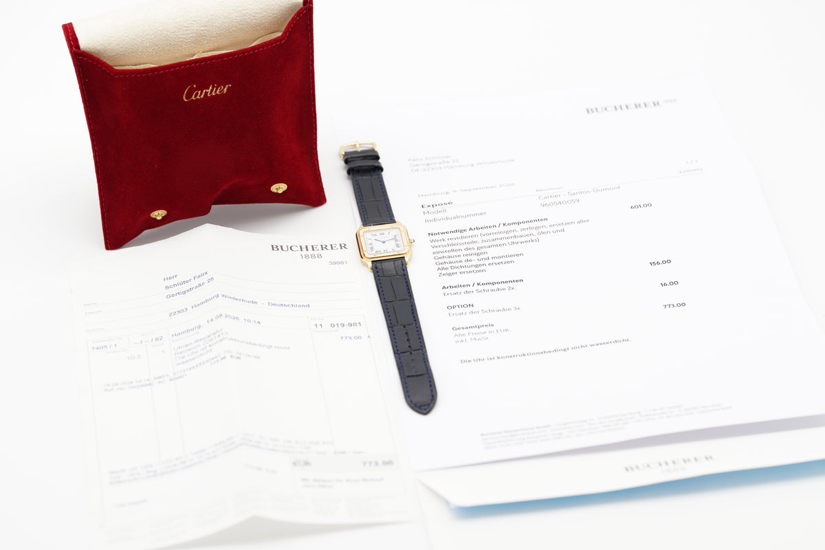 Cartier Santos Dumont 'Extra Plate' 18k Paris Dial 96054 Service 2026