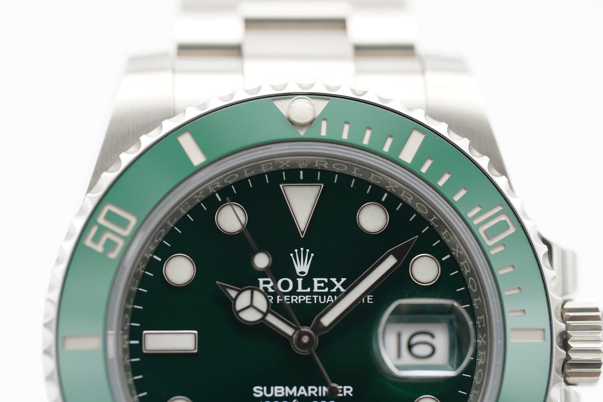 Rolex Submariner Date Hulk 116610LV Mk3 Grün Full-Set 2019 (LC100)