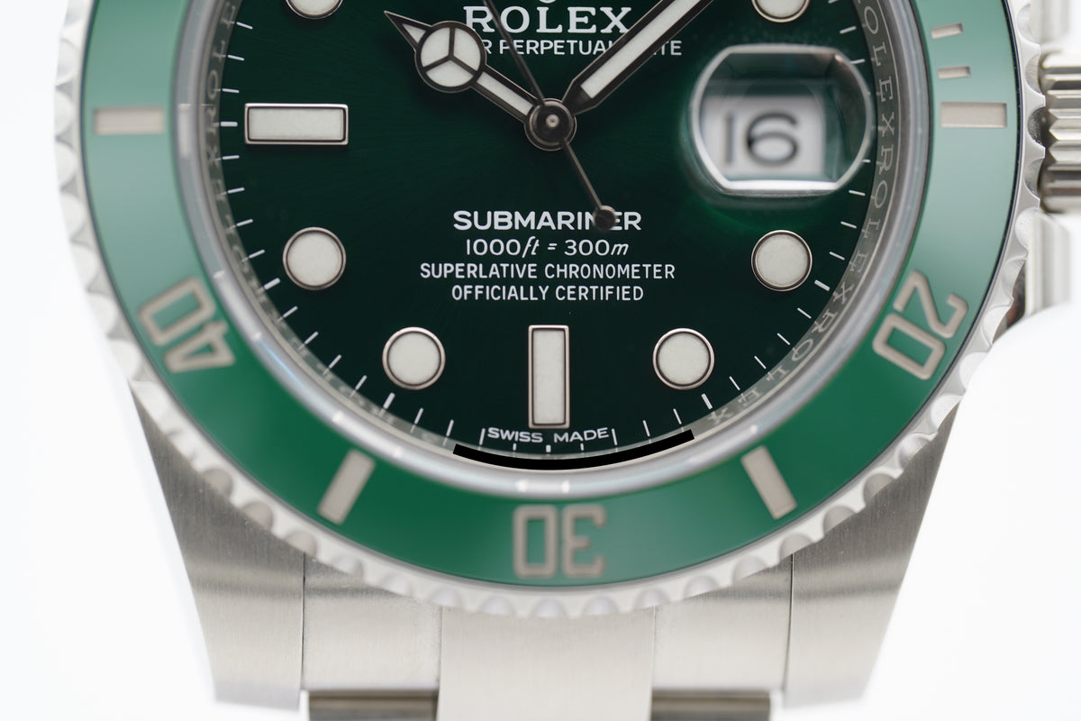 Rolex Submariner Date Hulk 116610LV Mk3 Grün Full-Set 2019 (LC100)