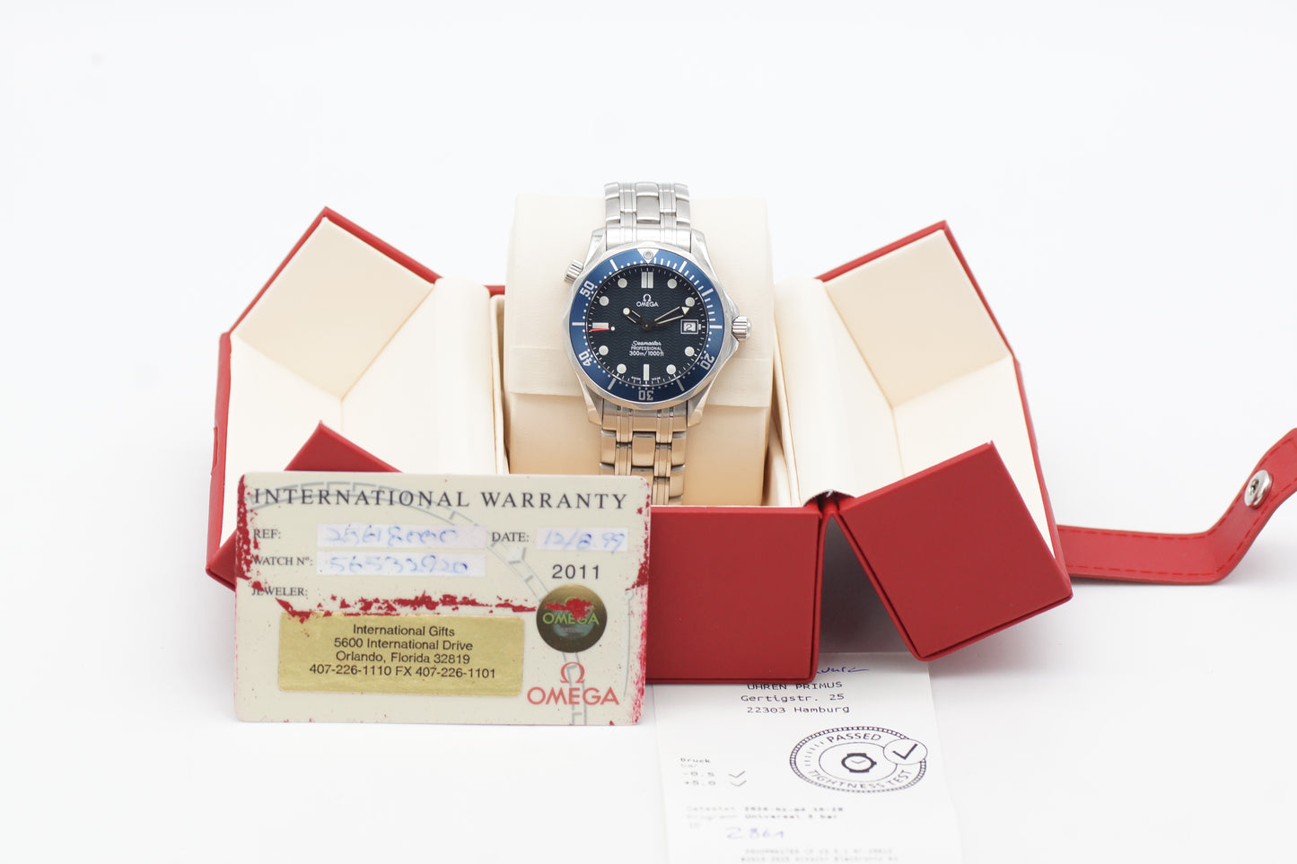 Omega Seamaster Diver Midsize 300M 2561.80 Quarz Box/Papiere 1999