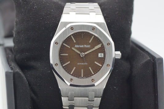 Audemars Piguet Royal Oak Braun Tropical 14790ST Stahl Automatik Box/Booklet