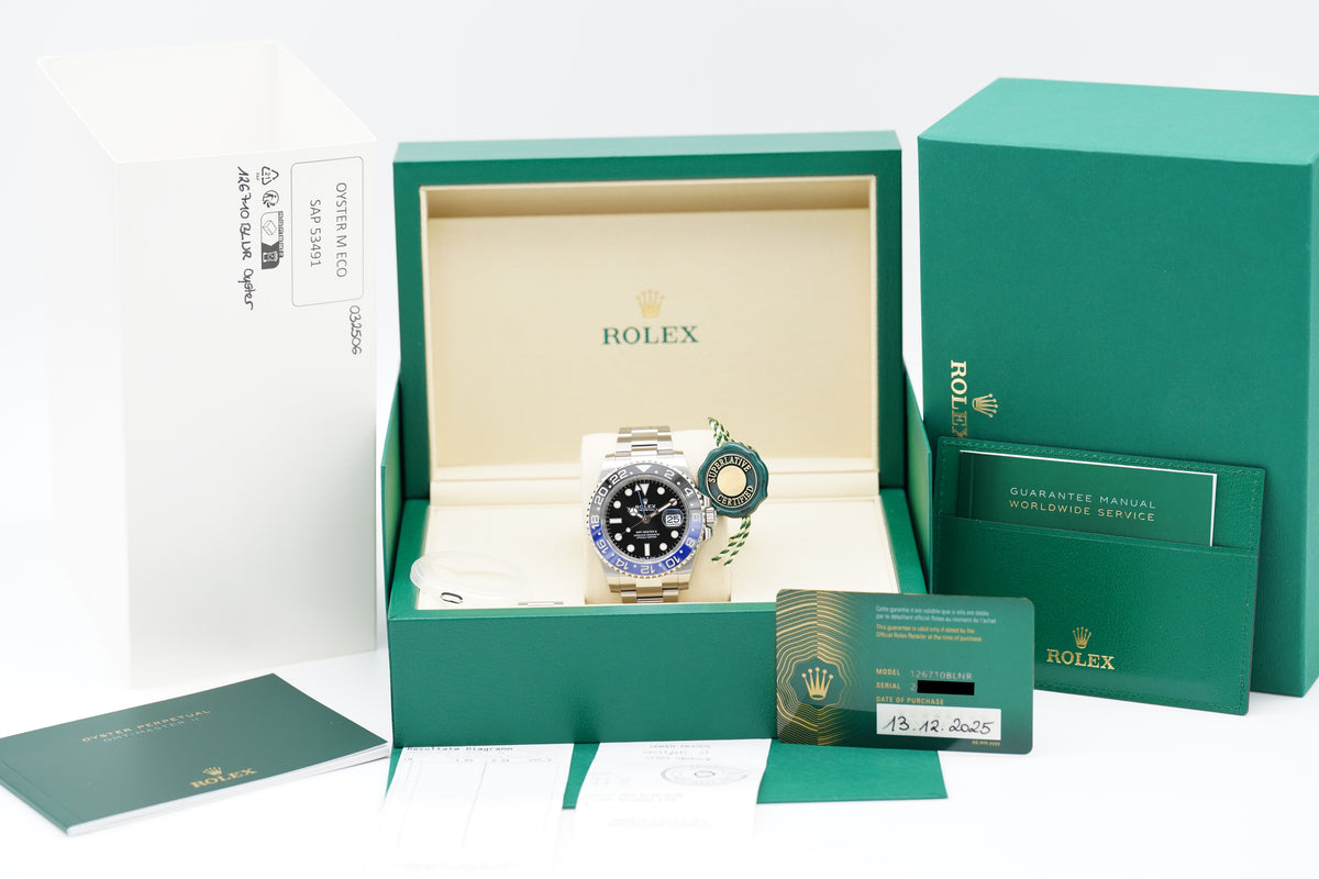 Rolex GMT-Master II Batman 126710BLNR Full-Set 2025