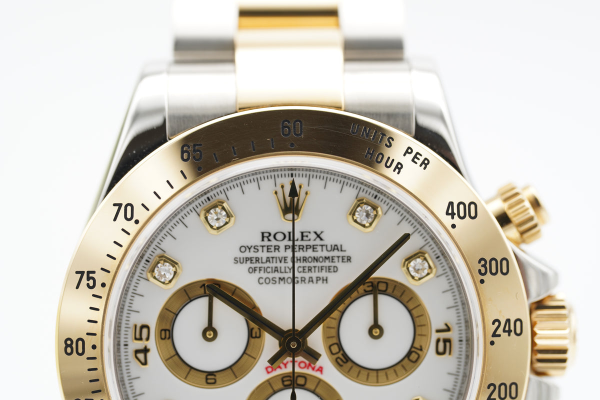 Rolex Daytona Chosmograph Stahl/Gold 116523 Weiß Full-Set 2007