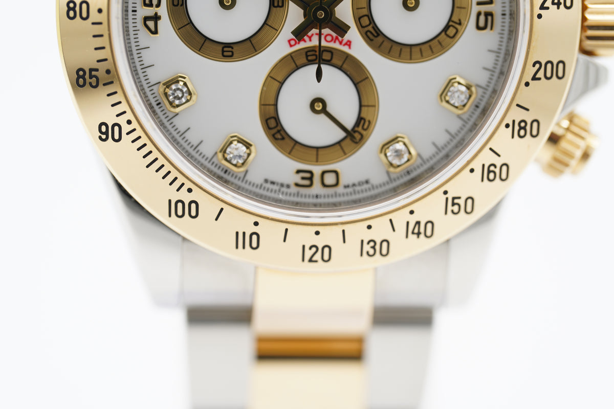 Rolex Daytona Chosmograph Stahl/Gold 116523 Weiß Full-Set 2007