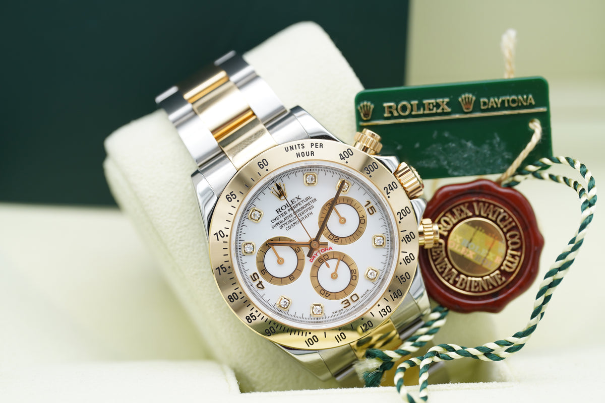 Rolex Daytona Chosmograph Stahl/Gold 116523 Weiß Full-Set 2007
