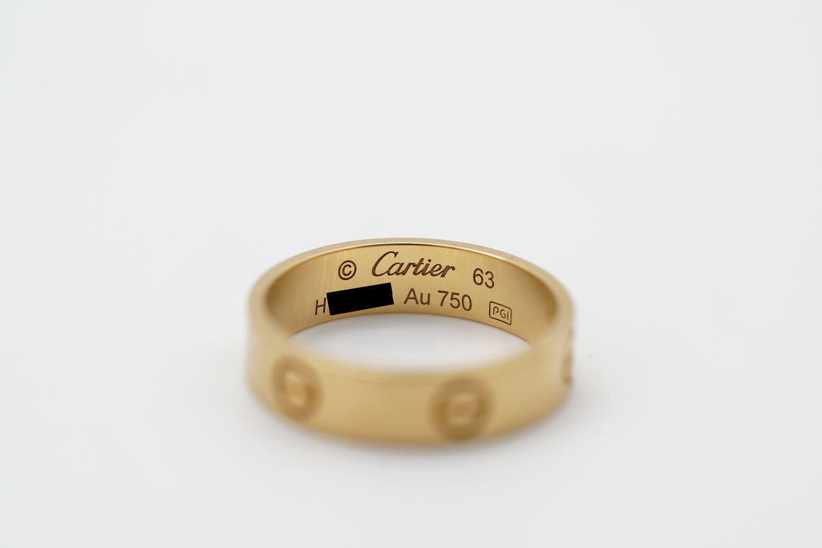 Cartier Love Klassik 18k Gold Ring 63