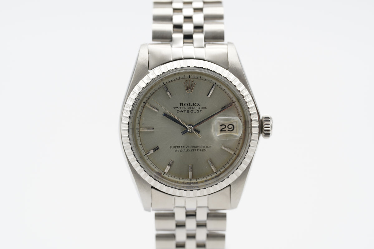 Rolex Datejust 36 Jubilee Grau 1601 Etui 1968