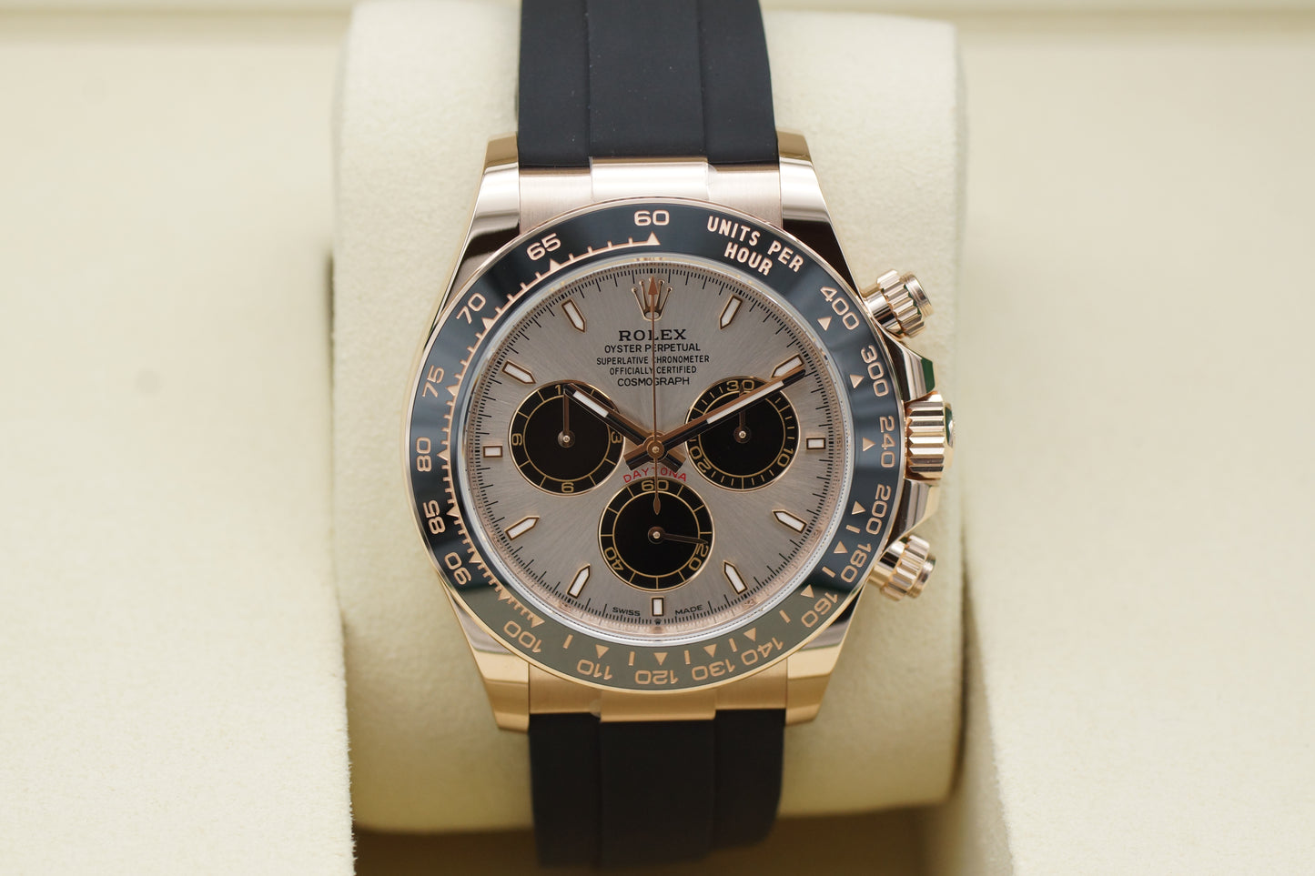 Rolex Daytona Sundust 126515LN 18k Rosegold Oysterflex Full-Set 2025