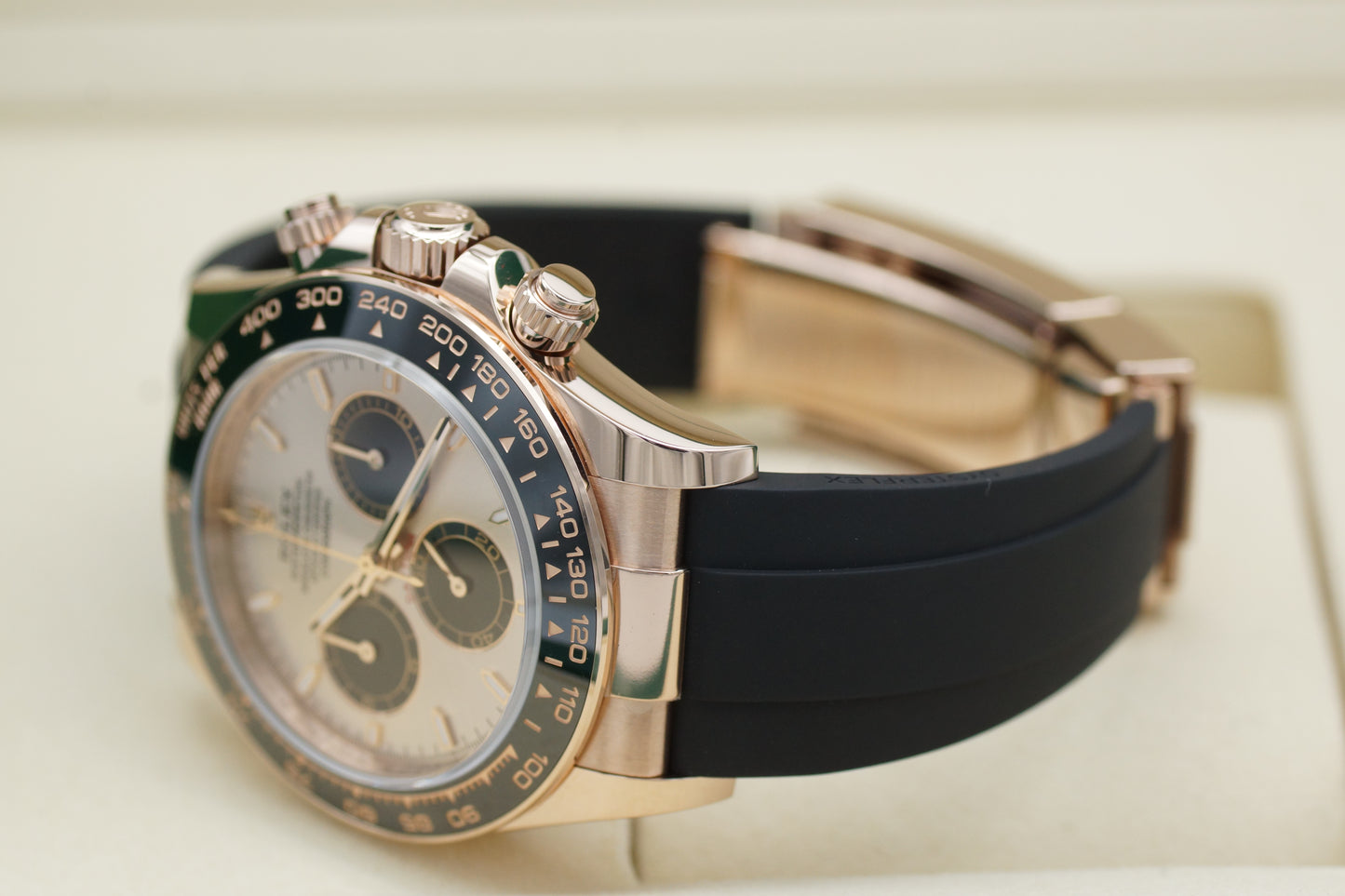 Rolex Daytona Sundust 126515LN 18k Rosegold Oysterflex Full-Set 2025