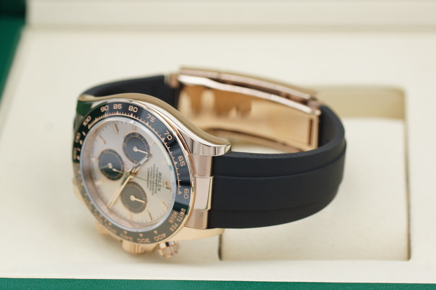 Rolex Daytona Sundust 126515LN 18k Rosegold Oysterflex Full-Set 2025