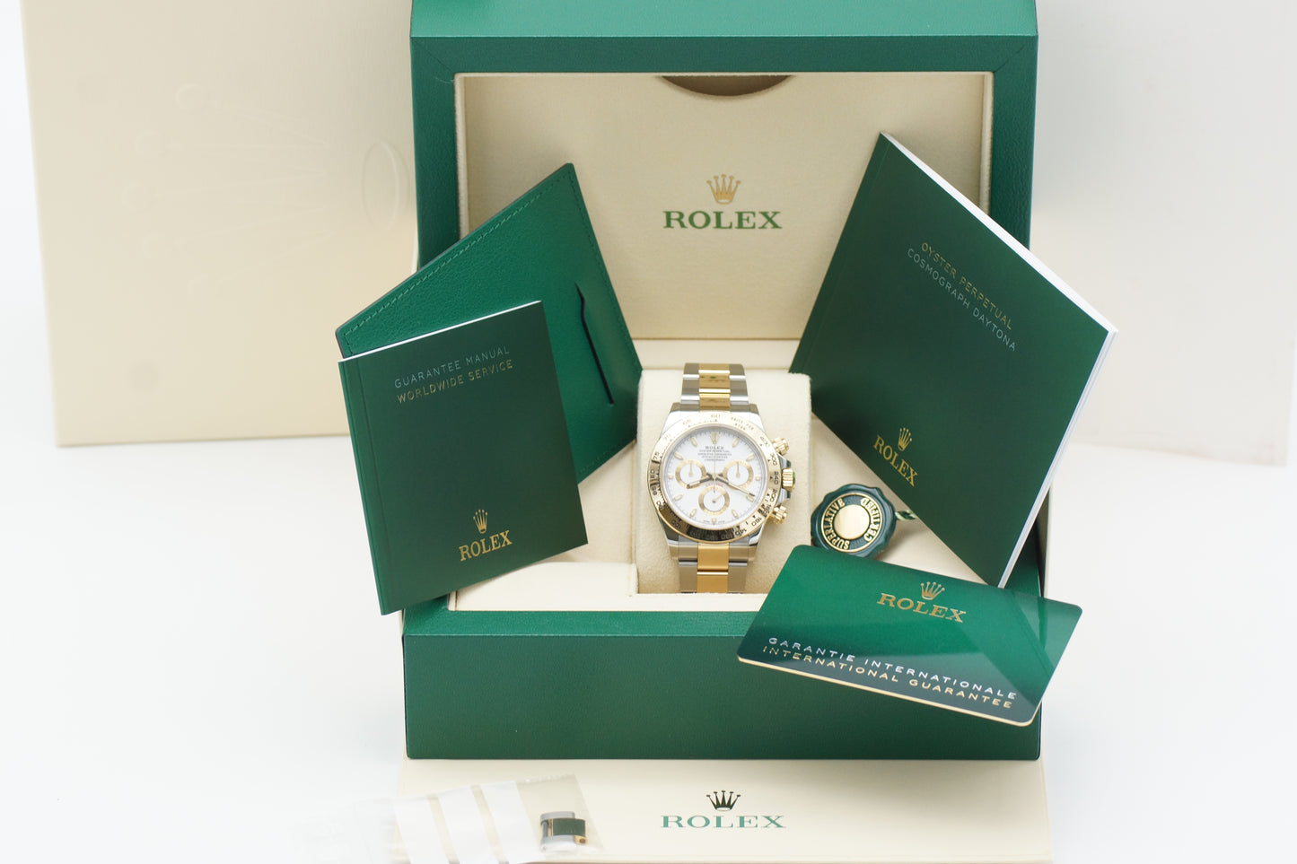 Rolex Cosmograph Daytona Weiß 116503 Stahl/Gold Full-Set 2021