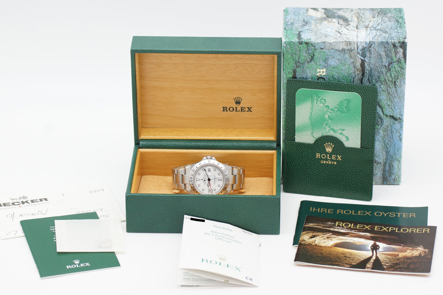 Rolex Explorer II 16570 Weiß 40 mm Full-Set 2003 LC100