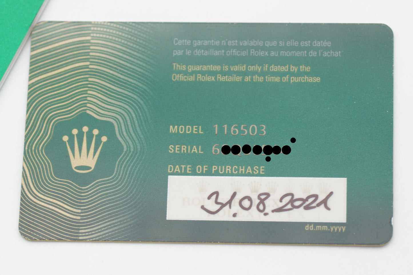 Rolex Cosmograph Daytona Weiß 116503 Stahl/Gold Full-Set 2021